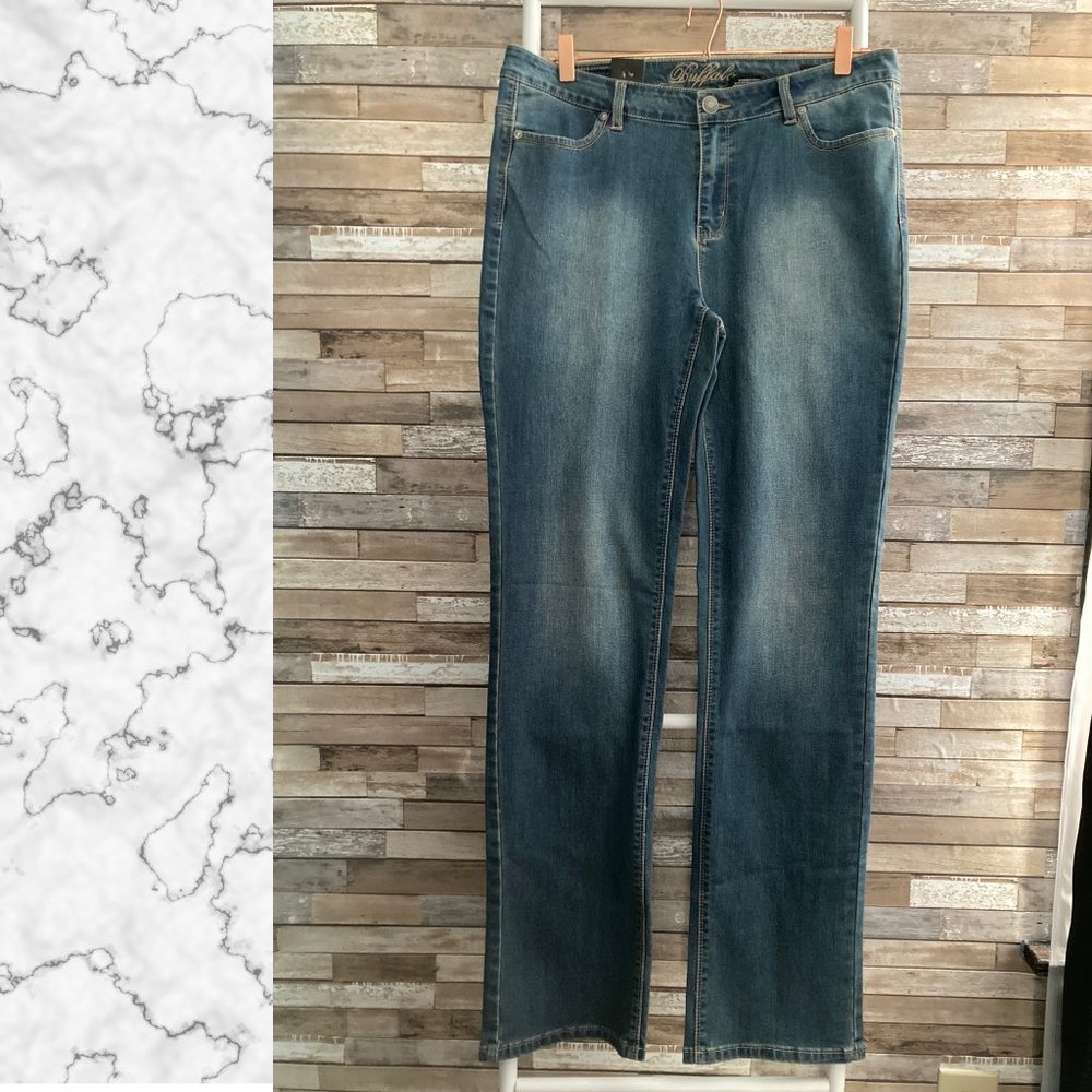 Buffalo Misha Mid Rise Straight Leg Jeans NWT Size 12x32